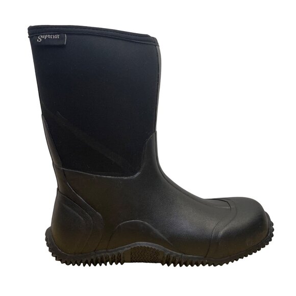 Statesman Unisex Black Rubber Field Runner Waterproof Insulated Boots Sz M11/W12 - Picture 1 of 11